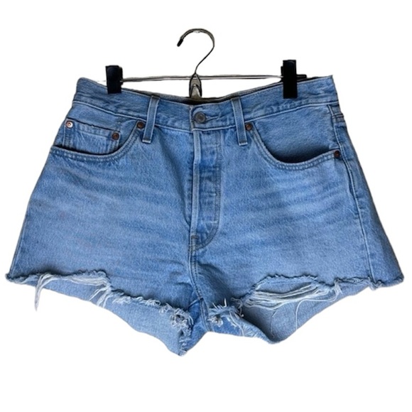 Levi’s 501 High Rise Denim Cut Offs Size 29 - Picture 1 of 5